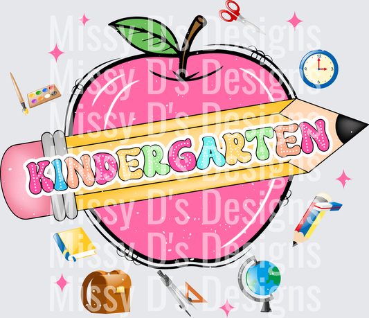 Back to School apple kindergarten