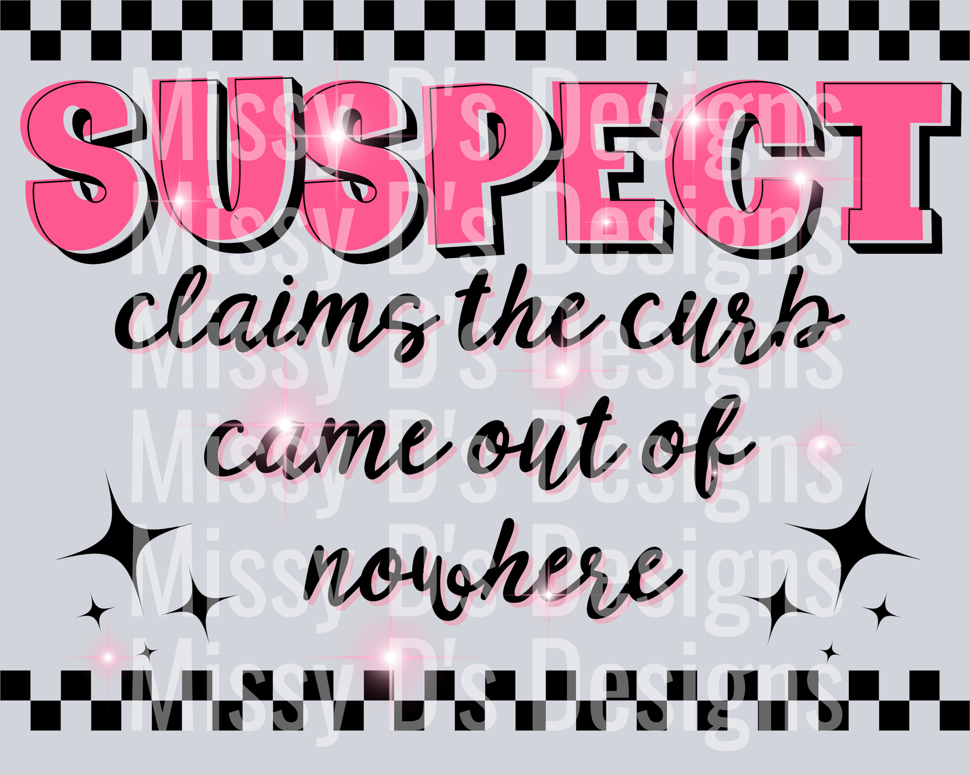Suspect claims the curb came out of nowhere