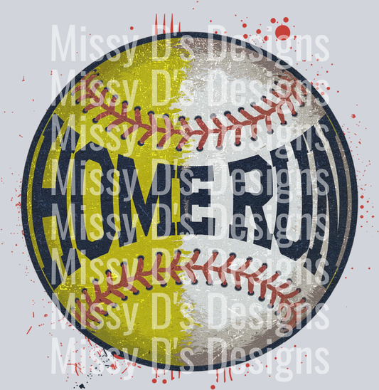 SoftballBaseball_Home_Run red