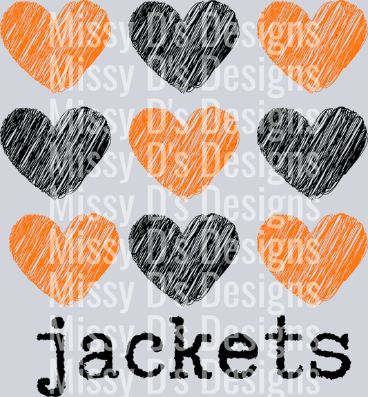 jackets doodle hearts