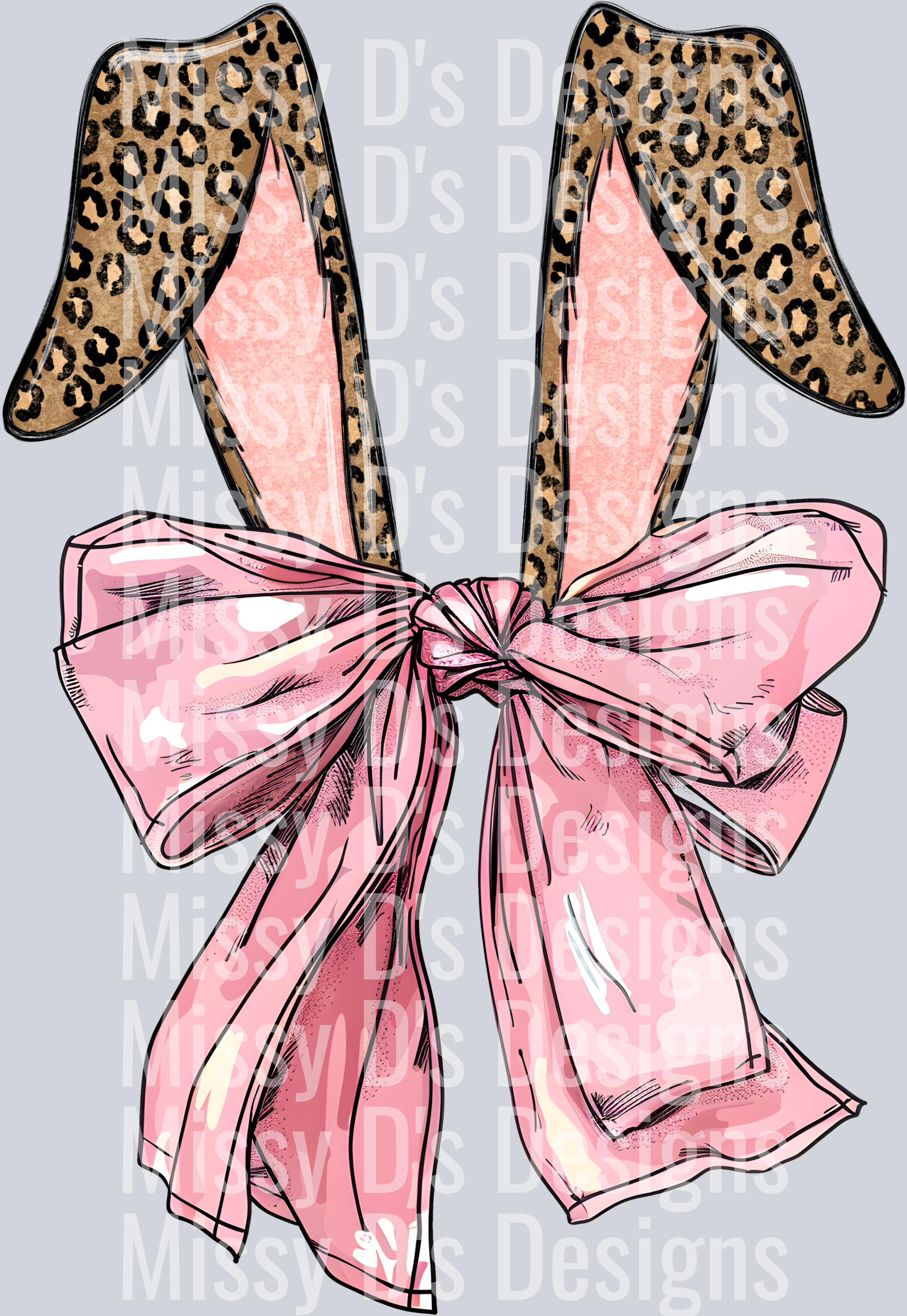 leopard ears bow