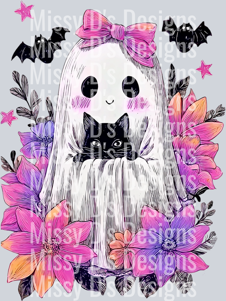 Floral Reading Ghost