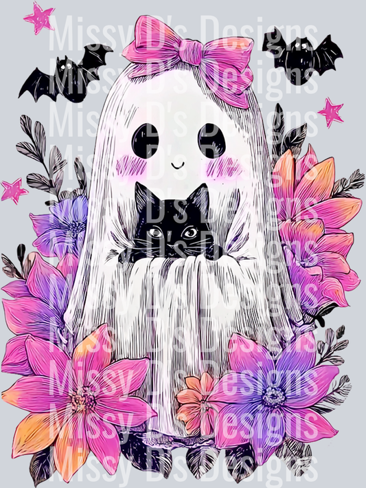 Floral Reading Ghost