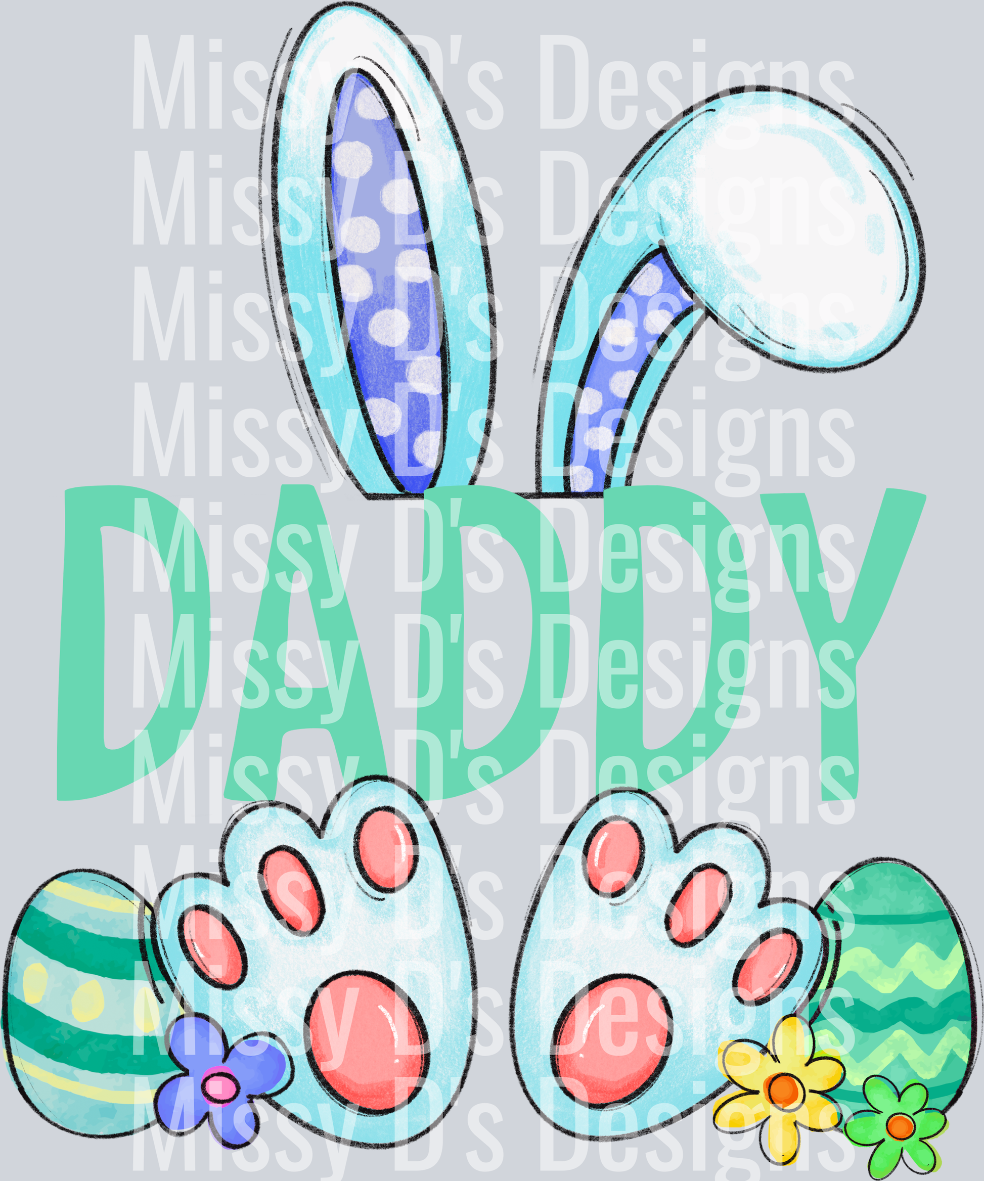 Easter family, daddy bunny