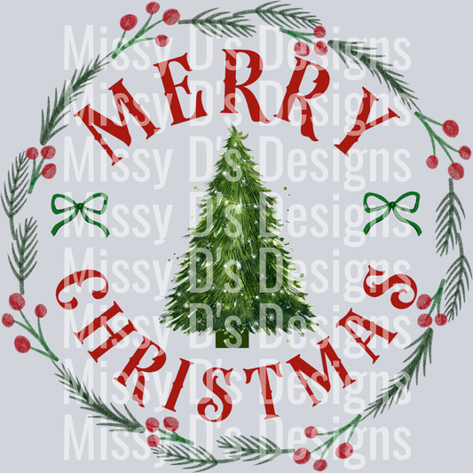 Merry Christmas Wreath300dpi