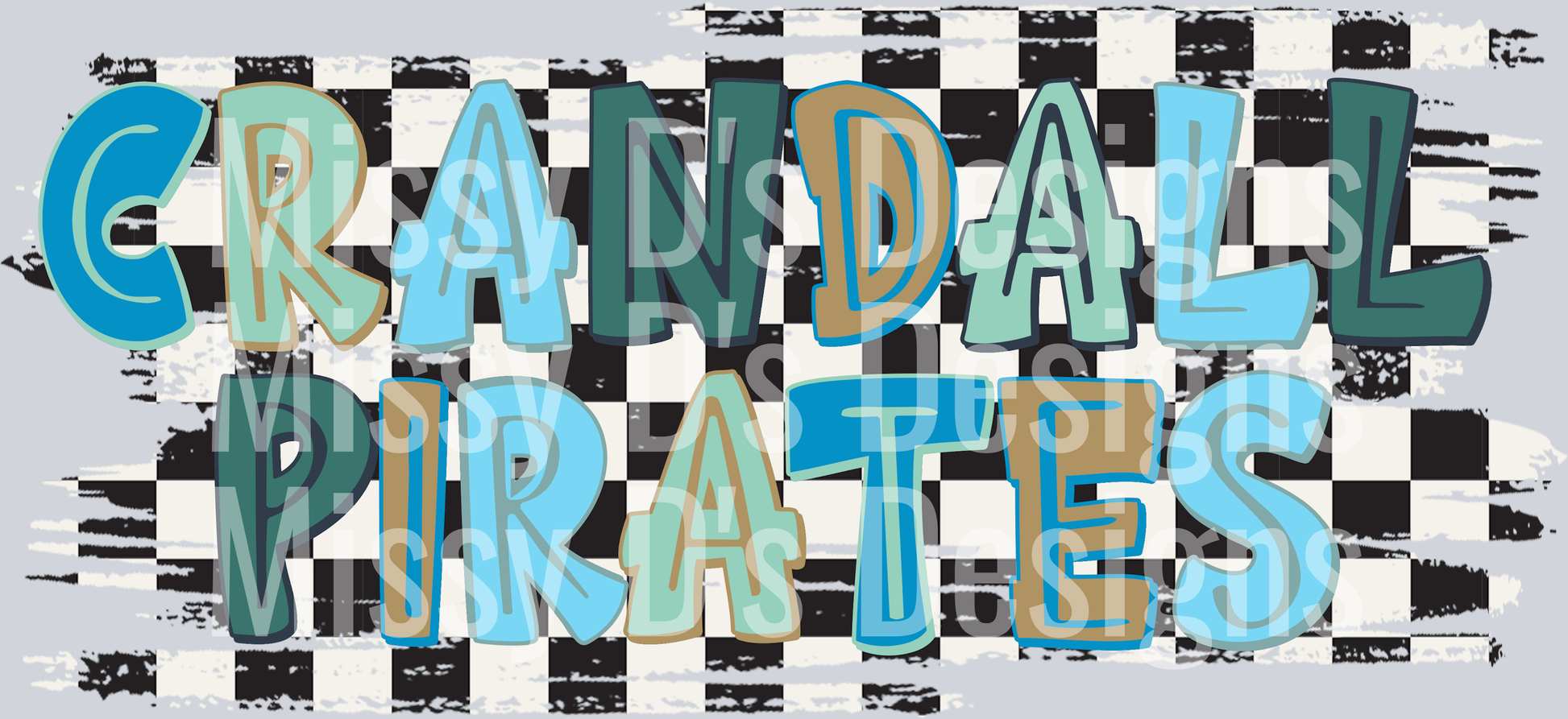 Crandall PIrates blue/green checkered