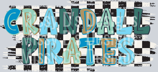 Crandall PIrates blue/green checkered