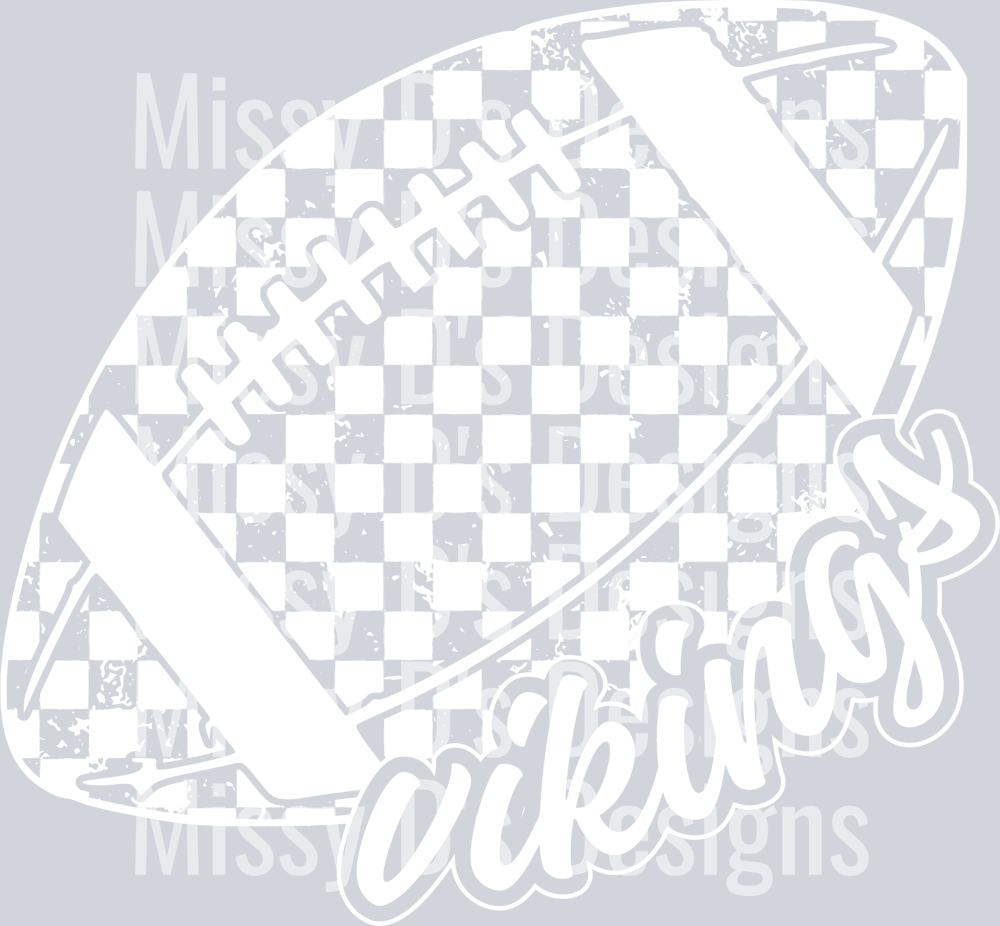 CheckeredFootballVikingsWhite