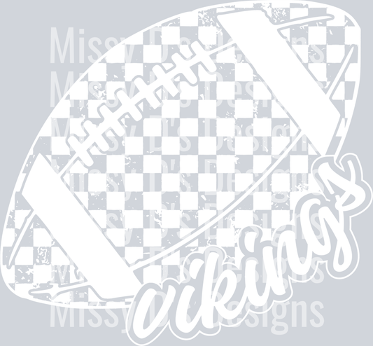 CheckeredFootballVikingsWhite
