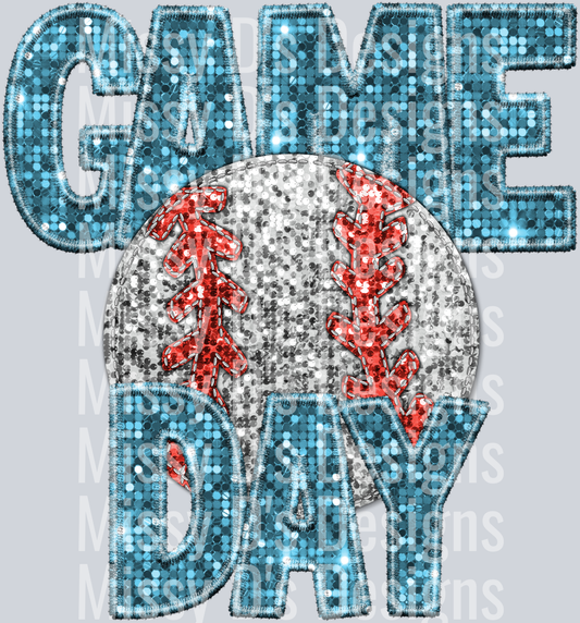 baseball game day aqua