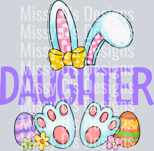 Easter family daughter bunny