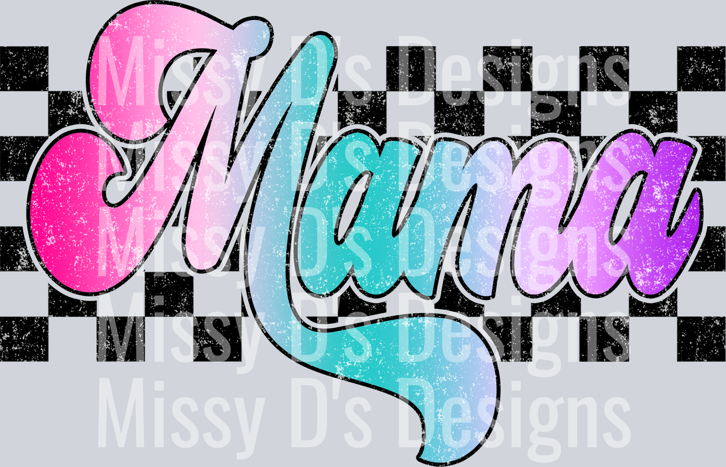 Color Checkered Mama