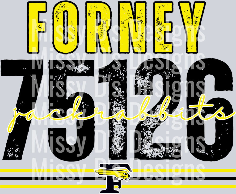 Forney Jackrabbits black  outline
