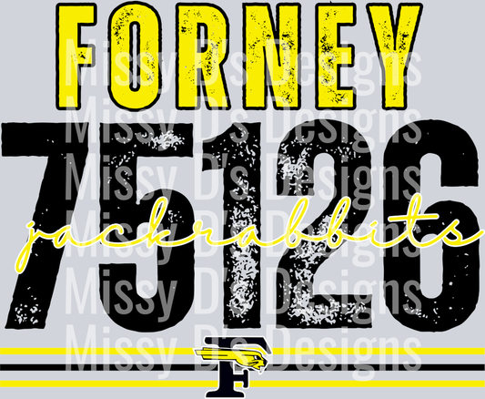 Forney Jackrabbits black  outline