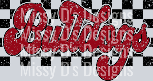 Maroon Checkered Bulldogs