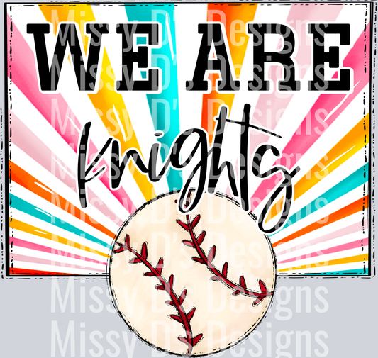 sunburst WE ARE knight baseball