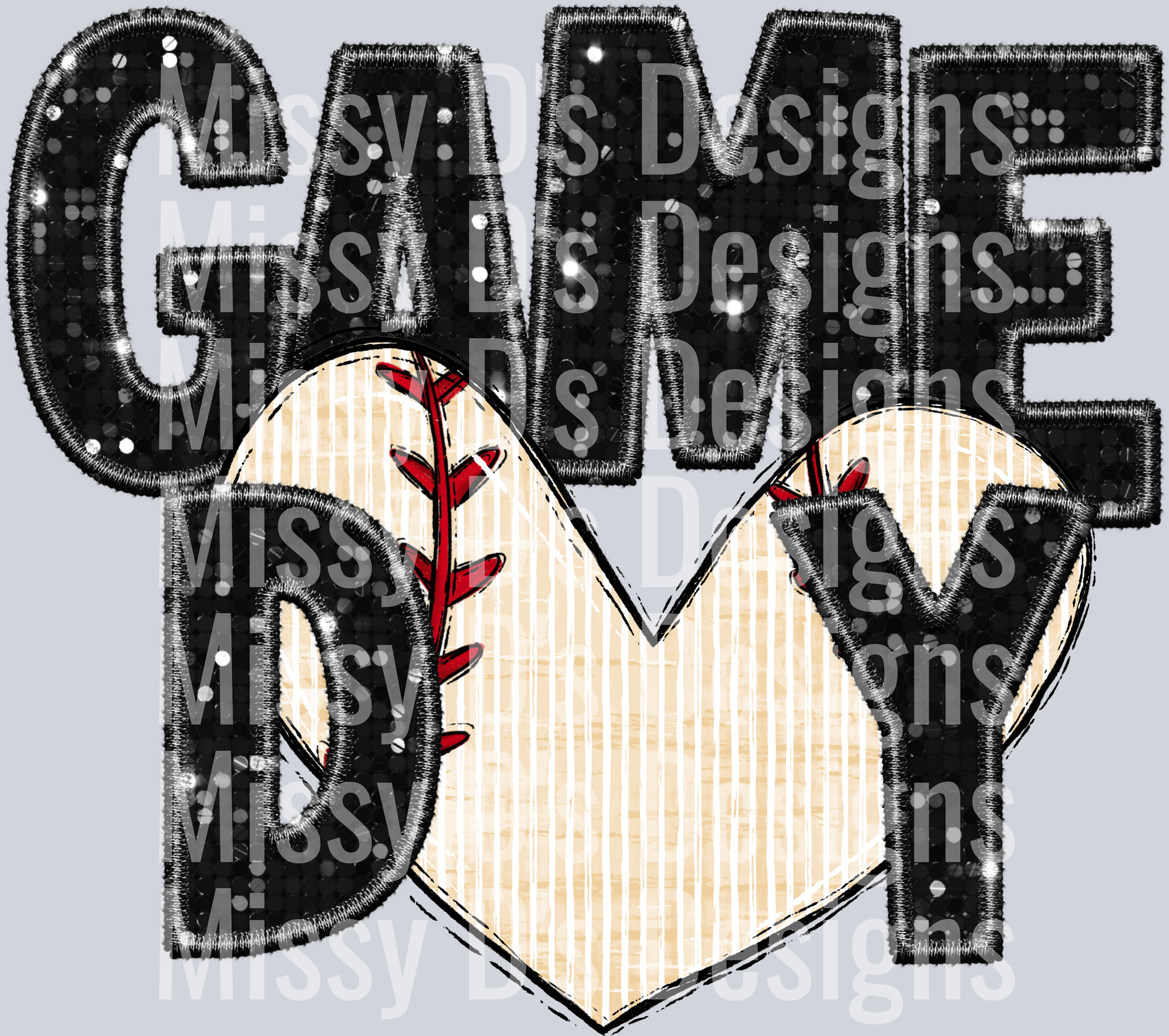 baseball heart game day