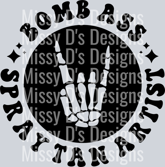 Bomb Ass Spray Tan Artist Pocket Design