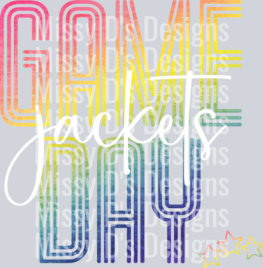 rainbow gameday jackets