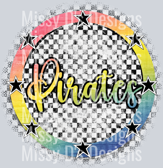 Rainbow checkered black pirates