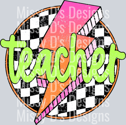 Checkered Lightning Teacher