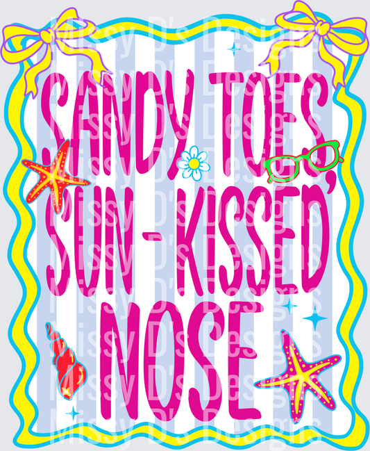 sandy toes sun kissed nose