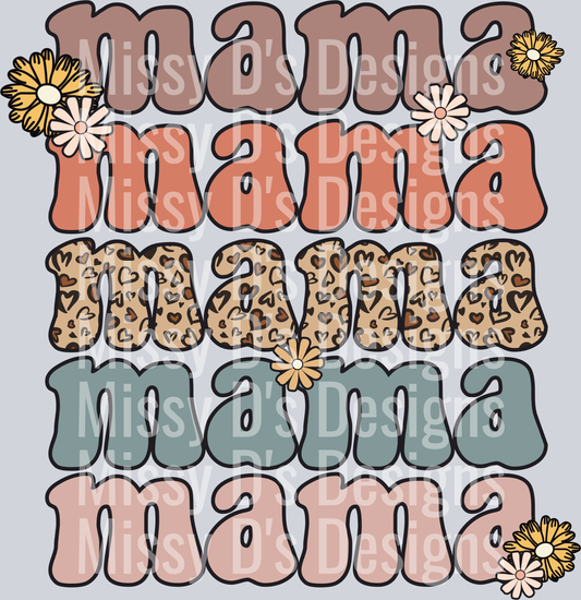 mama floral stacked