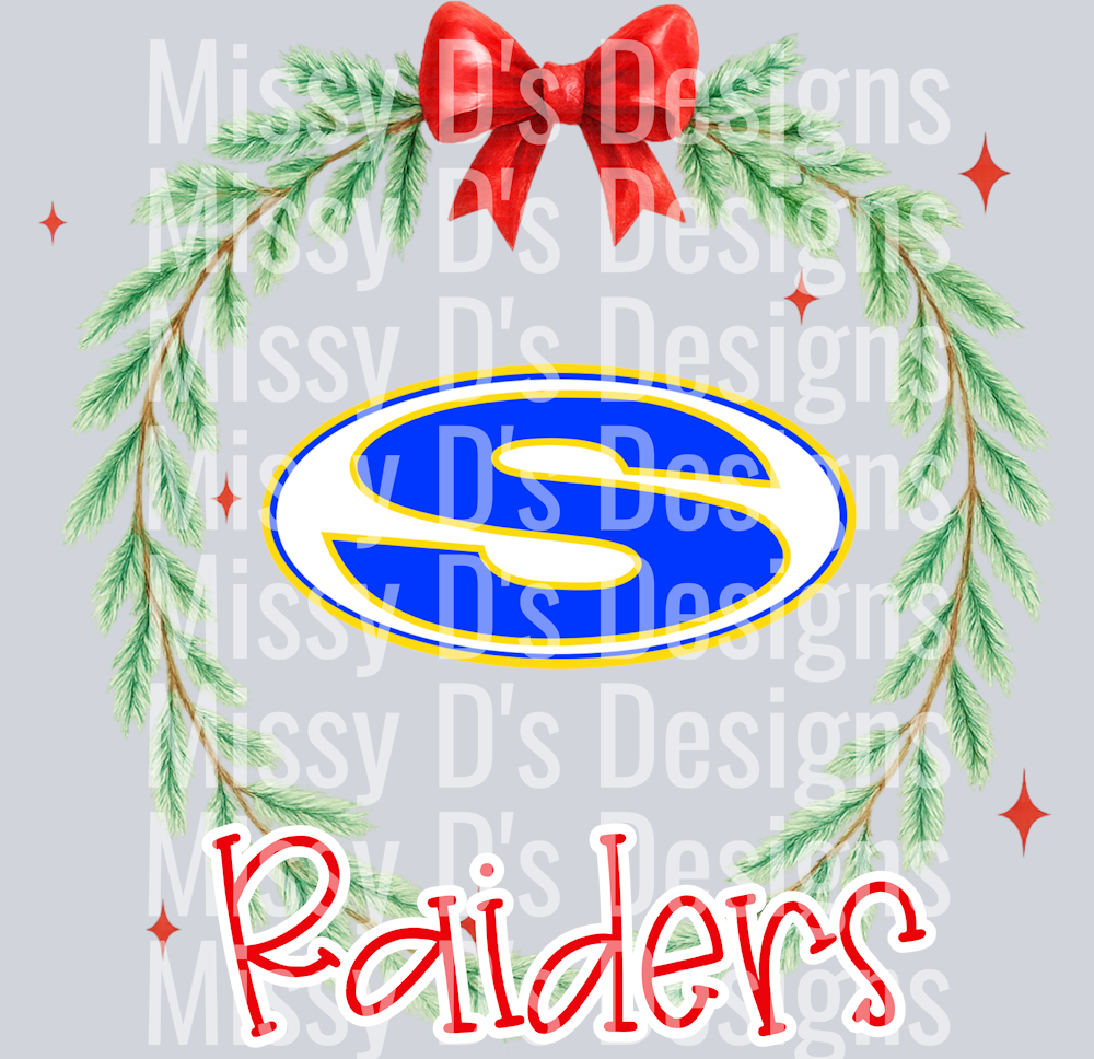 Christmas Wreath Mascot raiders