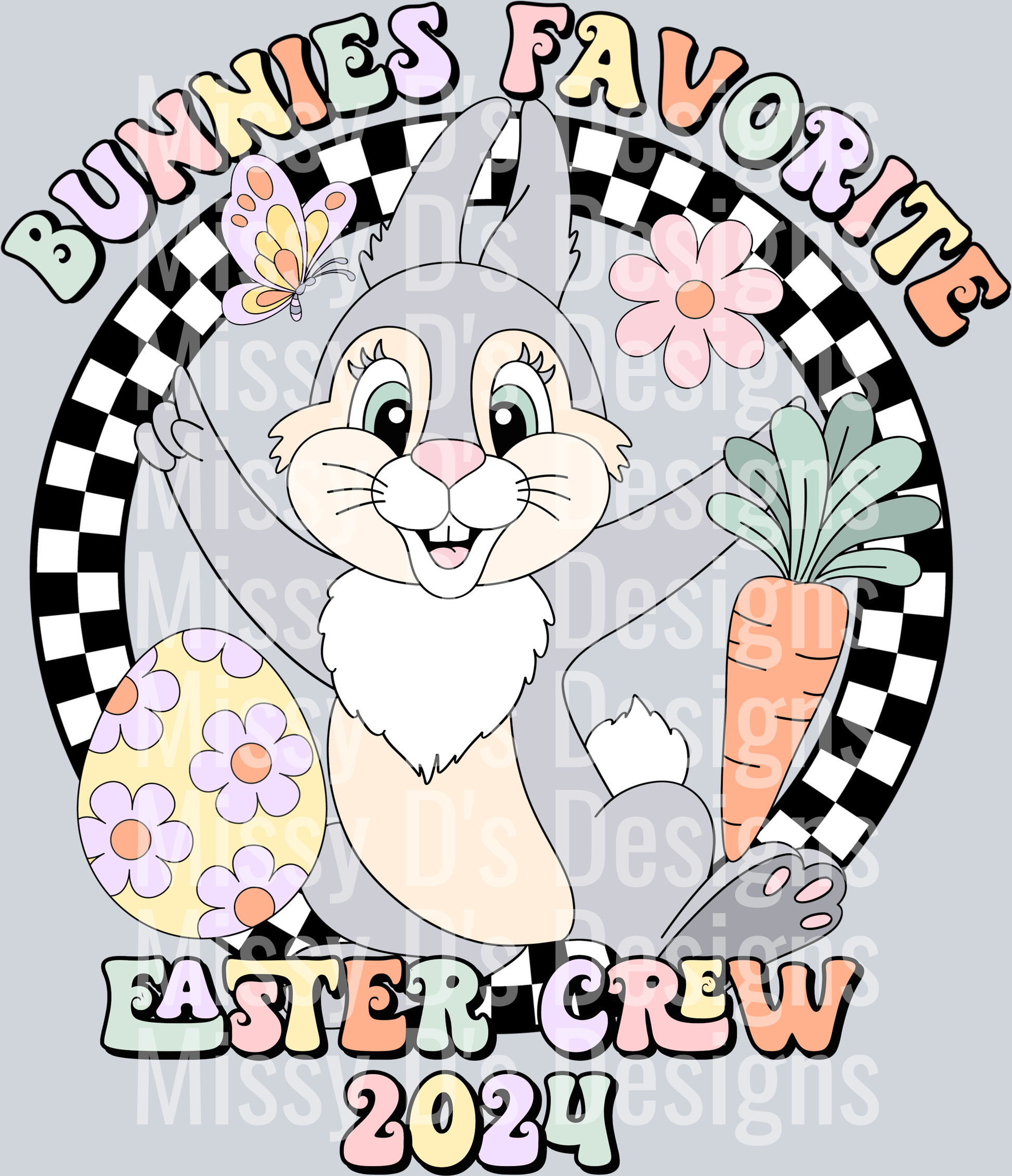 Easter Bunny Checkered