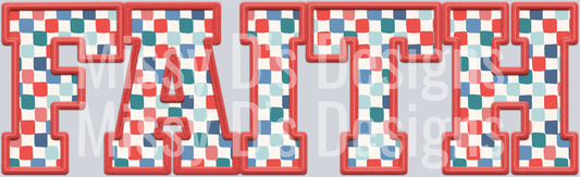 faith pink vvarsity checker
