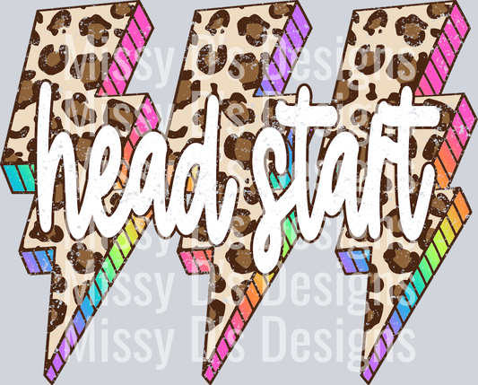Leopard Lightning Bolt Head Start