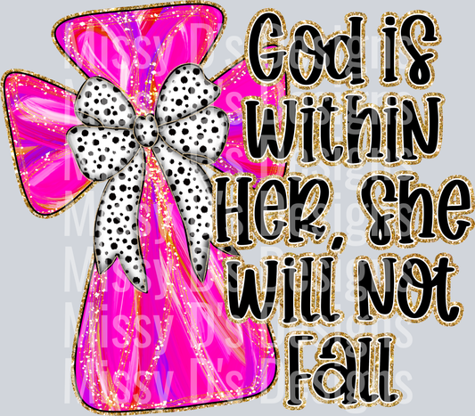 God is within her she will not