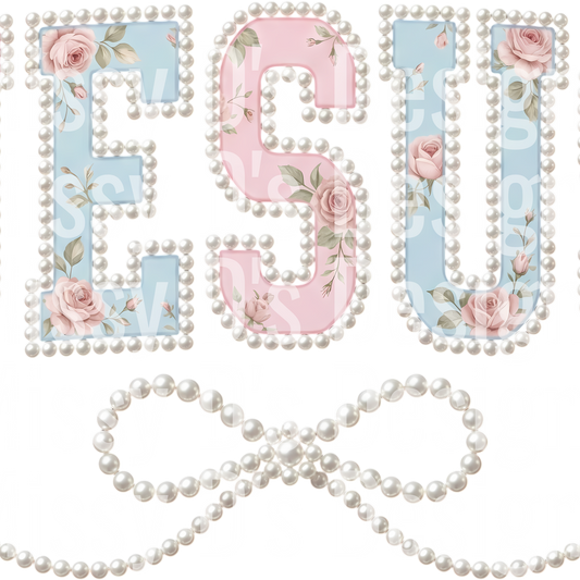 8_Jesus Floral Pearl Christian Design