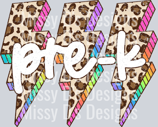 Leopard Lightning Bolt Prek