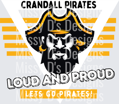 triangle spirit mascot crandall pirates