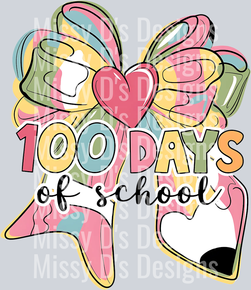 Bow 100 Days of School PNG