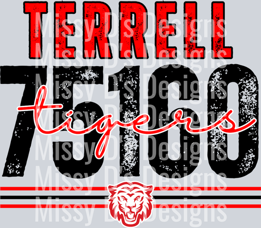 terrell tigers black  outline (1)