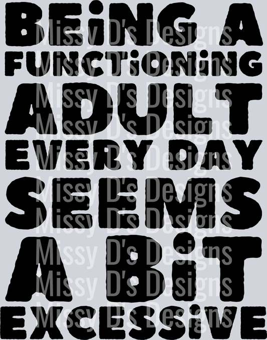 a functional adult black