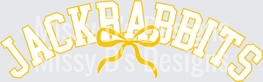 jackrabbits Varsity Coquette Bow