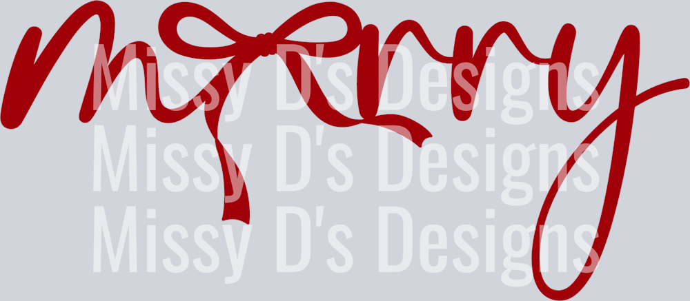 Merry Christmas Svg , Bow , ribbon Coquette text Merry png (2)