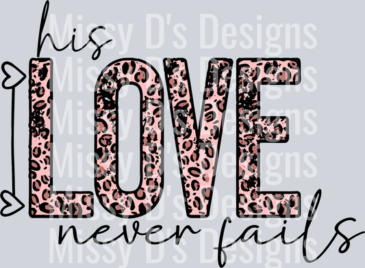 his love never fails