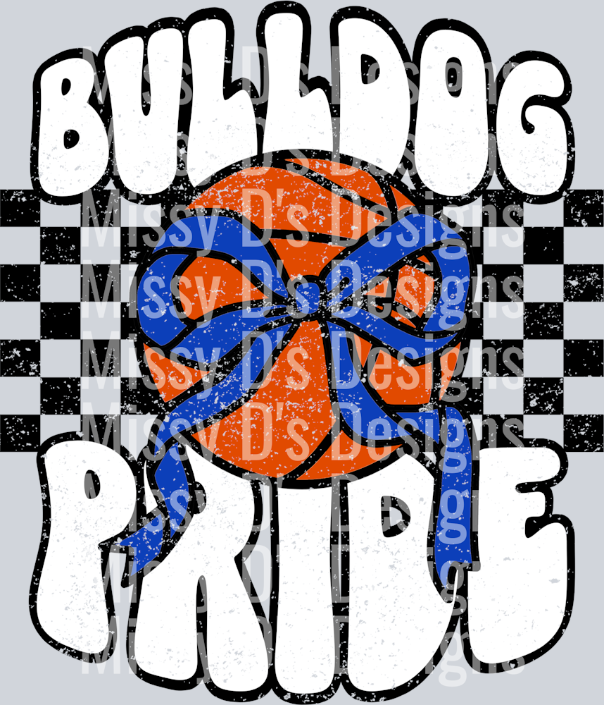 Blue Basketball Bulldog Pride