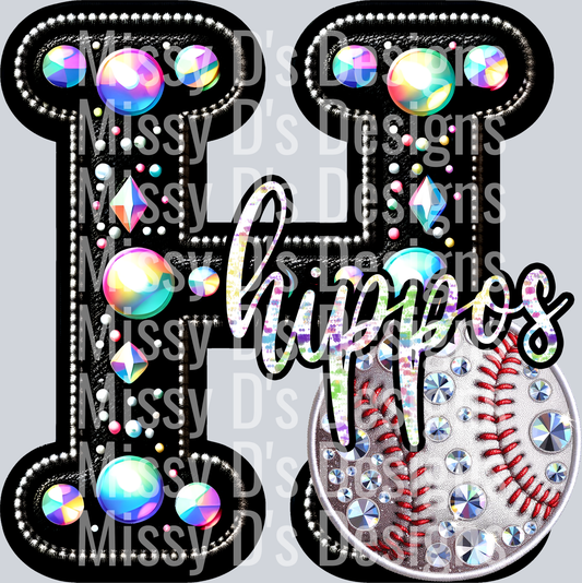leather baseball hippos
