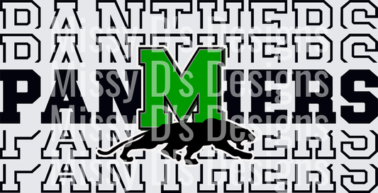 Stacked Mascot Mabank Panthers