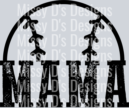 BASEBALL MAMA SINGLE COLOR