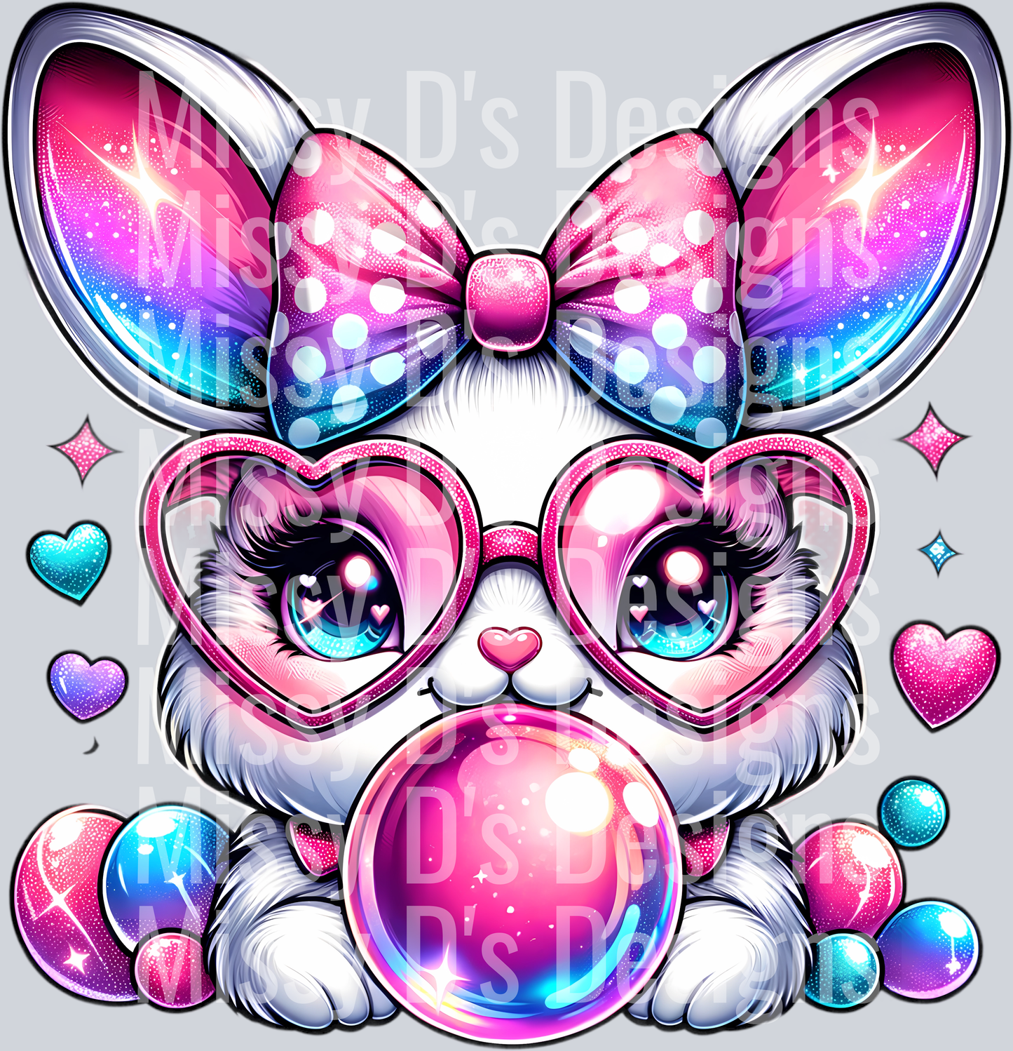 bubble blowing bunny