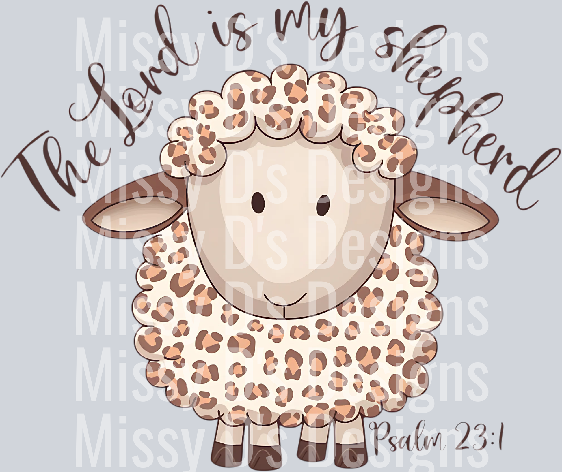 The Lord is my Shepherd Png, Easter Sublimation