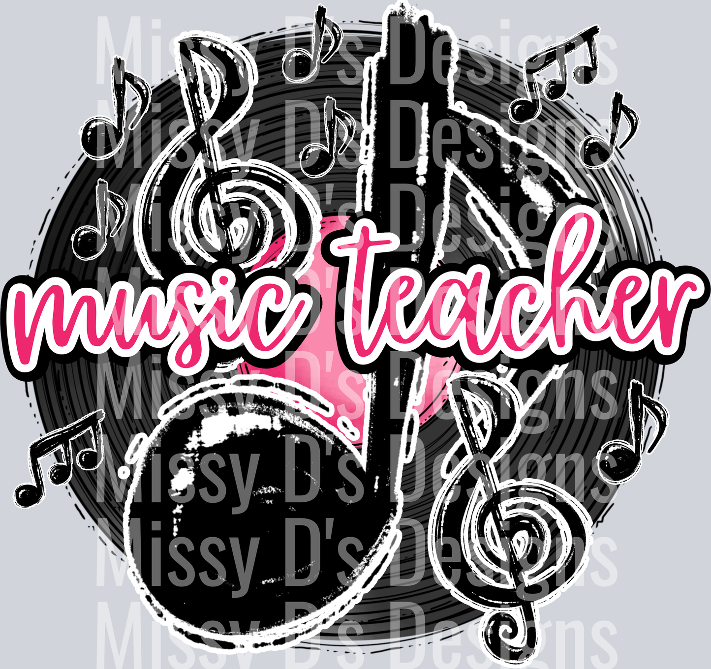 music teacher pink