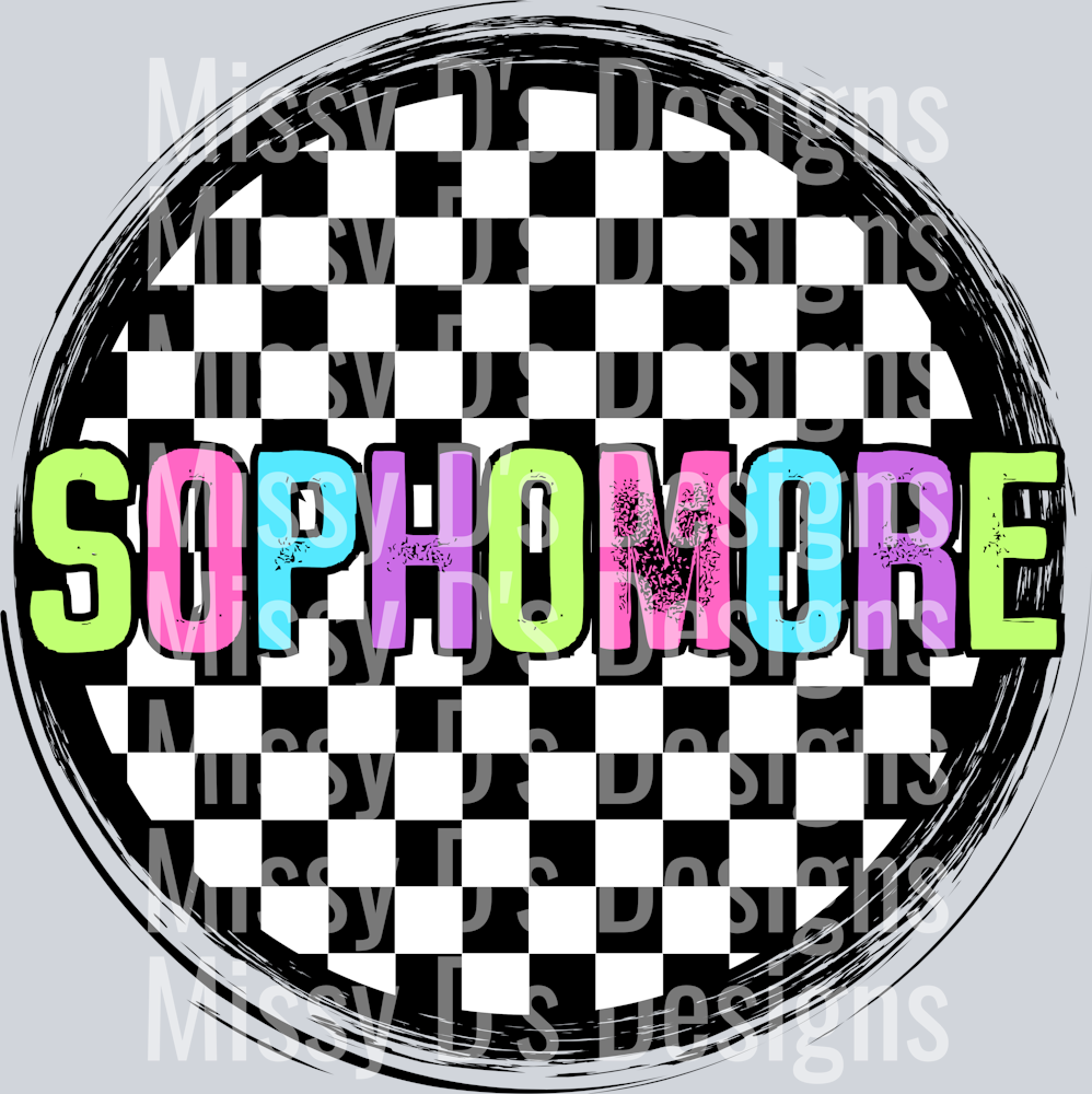 CheckeredCirclePinkSophomore