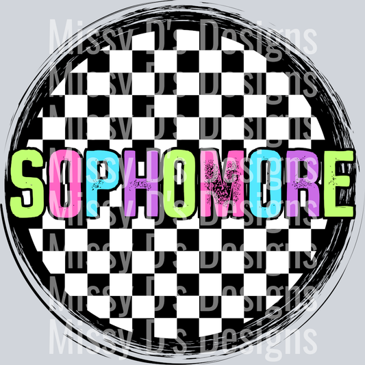 CheckeredCirclePinkSophomore